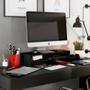 Imagem de Kit 02 Suportes Stand Base Tela Monitor Soft Elevado 65cm em MDF com 01 Prateleira - Desk Design