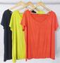 Imagem de Kit 02 T-Shirts Blusa Podrinha Plus Size Moda Neon Verão Casual Básica G1.G2.G3.G4