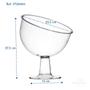 Imagem de Kit 02 Taça Inclinada Doceira Boca Torta com Pedestal 2400ml