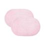 Imagem de Kit 02 Tapete Para Banheiro Oval 40x60cm 100% Algodão Allegro