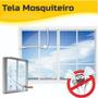 Imagem de Kit 02 Tela Mosquiteiro Janela Anti Insetos Mosquito Dengue Ajustável 85cm x 105cm Removível