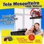 Imagem de Kit 02 Tela Mosquiteiro Janela Anti Insetos Mosquito Dengue Ajustável 85cm x 105cm Removível