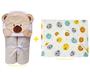 Imagem de Kit 02-toalhas de banho bebe felpuda com capuz-enxoval