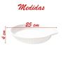 Imagem de Kit 02 Travessas Melamina Oval Branca 550ml