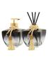 Imagem de Kit 02 Vidros Estrela Degrade Preto 280ml Sabonete e Difusor Aromatizador Luxo