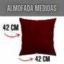 Imagem de Kit 03 Almofada Decorativa Encosto De Dormir De Lado 01 de 35cmx95cm E 02 de 42cmx42cm Decoração Vinho Capa Zíper