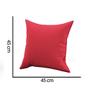 Imagem de Kit 03 Almofadas Decorativa Quadrada Lih 45x45cm Cheia com Enchimento Suede Vermelho - Ahazzo Móveis