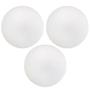 Imagem de Kit 03 Assentos Redondo Banqueta Cadeira Estofados Poltronas H02 material sintético Branco 39 cm - Lyam Decor