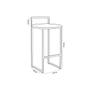 Imagem de Kit 03 Banqueta Alta Industrial 0,63 cm Metal Dourada Linho Cru - Vallisa Decor