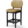 Imagem de Kit 03 Banquetas Baixa Bar Cozinha E Sala De Jantar Fixa Betta L02 Preto material sintético Casco Fendi - Lyam Decor