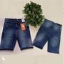 Imagem de Kit 03 Bermuda Jeans Premium Masculino Elastano Short