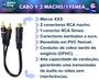 Imagem de Kit 03 Cabo Rca Y Flexível 2 Macho 1 Fêmea Som Automotivo