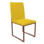 Imagem de Kit 03 Cadeira de Jantar Office Sttan Industrial Escritório Sala Ferro Bronze Suede Amarelo - Ahz Móveis