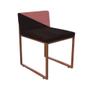 Imagem de Kit 03 Cadeira Office Lee Duo Sala de Jantar Industrial Ferro Bronze Suede Marrom e Rose Gold - Ahz Móveis