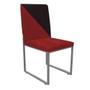 Imagem de Kit 03 Cadeira Office Stan Duo Sala de Jantar Industrial Ferro Prata material sintético Vermelho e Vermelho - Ahazzo Móveis