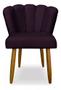 Imagem de Kit 03 Cadeira Poltrona Pétala de Flor para Penteadeira Sala Quarto material sintético Marrom - Dhouse Decor