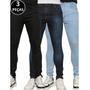 Imagem de Kit 03 Calças Jeans Skinny Masculina 