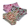 Imagem de Kit 03 Calcinhas Infantil Estampada Algodão Reforçada P