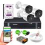 Imagem de Kit 03 Câmeras Intelbras HD 720p VHD 3130 B G6 DVR Intelbras MHDX 1104 4 Canais HD 1TB Purple