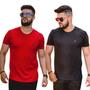 Imagem de Kit 03 Camisas Gola O Masculina Bordada Fio 30 100% Algodão