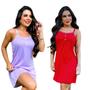 Imagem de Kit 03 Camisolas Com Alça Feminina