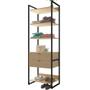 Imagem de Kit 03 Closets Guarda Roupa Industrial Modulado 02 Gavetas 210x70 cm Blind F01 Nature - Lyam Decor