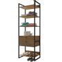 Imagem de Kit 03 Closets Guarda Roupa Industrial Modulado 06 Gavetas 210x70 cm Blind F01 Castanho - Lyam Decor