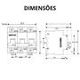 Imagem de Kit 03 disjuntor tripolar din (mini) trifásico 100a