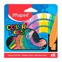 Imagem de Kit 03 Giz de Chão Color Peps 6 Cores Maped  Amerelinha  Diversão  Brincadeiras