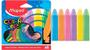 Imagem de Kit 03 Giz de Chão Color Peps 6 Cores Maped  Amerelinha  Diversão  Brincadeiras