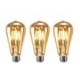 Imagem de Kit 03 Lâmpadas ST64 4W Retrô decorativa Vintage Filamento de Carbono 127V - 220V