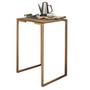 Imagem de Kit 03 Mesa Lateral Canto Aparador Buffet Stan Industrial Ferro Dourado Tampo Caramelo - Ahazzo Móveis