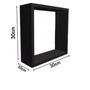 Imagem de Kit 03 Nichos 30x30cm MDF Preto Decoração Sala Quarto Cozinha Banheiro