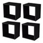 Imagem de Kit 03 Nichos Decorativo 31x31x15 Prateleira Cubo Sala Preto