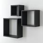 Imagem de Kit 03 Nichos MDF Preto Sala Quarto Decoração Banheiro Cozinha Casa
