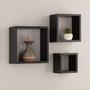Imagem de Kit 03 Nichos MDF Preto Sala Quarto Decoração Banheiro Cozinha Casa