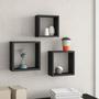 Imagem de Kit 03 Nichos MDF Preto Sala Quarto Decoração Banheiro Cozinha Casa