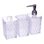 Imagem de Kit 03 Pçs Organizador de Banheiro Glamour Transparente 014666 Plasútil