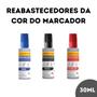 Imagem de Kit 03 pincel quadro branco  03 reabastecedores az/vm/pr