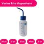 Imagem de Kit 03 Pissetas Plástica Almotolia Graduada 250ml Bico Curvo