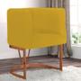 Imagem de Kit 03 Poltrona Cadeira Aurora Luxo Confort Industrial Ferro Bronze Suede Amarelo - Ahz Móveis