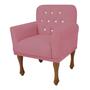 Imagem de Kit 03 Poltrona Cadeira Decorativa  Mona com Strass Sala de Estar Recepção Escritório Suede Rosa Bebê - Damaffê Móveis