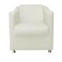 Imagem de Kit 03 Poltrona Cadeira Decorativa Tilla   Para Sala de Estar Recepção Escritório Corinho Branco - KDAcanto Móveis