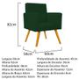 Imagem de kit 03 Poltronas Arenzza Palito Mel Suede Verde - KDAcanto Móveis