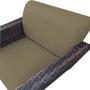 Imagem de Kit 03 Poltronas Chanel Braça Tramada Pés Palito Suede Marrom Rato - D'Classe Decor