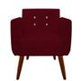 Imagem de kit 03 Poltronas Decorativa Duda C/Strass Suede Marsala - D'Classe Decor