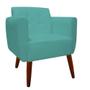 Imagem de Kit 03 Poltronas Decorativa Duda Suede Azul Tiffany - D'Classe Decor