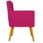 Imagem de kit 03 Poltronas Decorativas Arenzza Palito Mel Suede Pink - KDAcanto Móveis