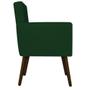 Imagem de kit 03 Poltronas Decorativas Arenzza Palito Tabaco Suede Verde - DAMAFFÊ MÓVEIS