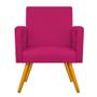 Imagem de kit 03 Poltronas Decorativas Beatriz Palito Mel Suede Pink